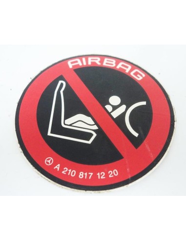 Etiqueta de adesivo de aviso do assento do bebê airbag