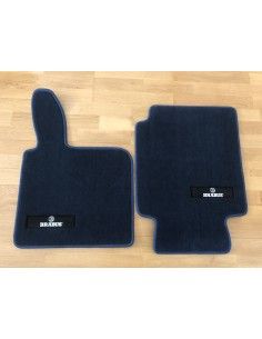 Alfombrillas originales BRABUS VELOURS costura azul, juego de 2 - Smart fortwo 450 LHD