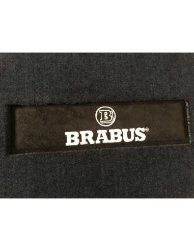 originele OEM BRABUS VELOURS vloermatten Blauwe naad, set van 2 - Smart fortwo 450 LHD