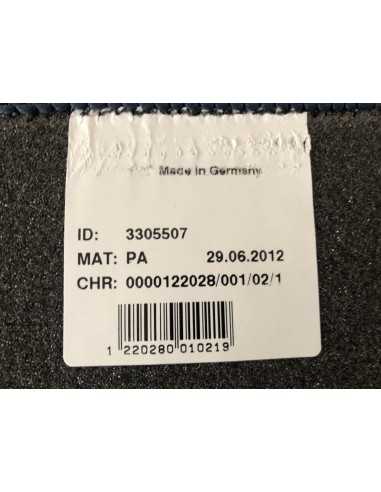 originele OEM BRABUS VELOURS vloermatten Blauwe naad, set van 2 - Smart fortwo 450 LHD