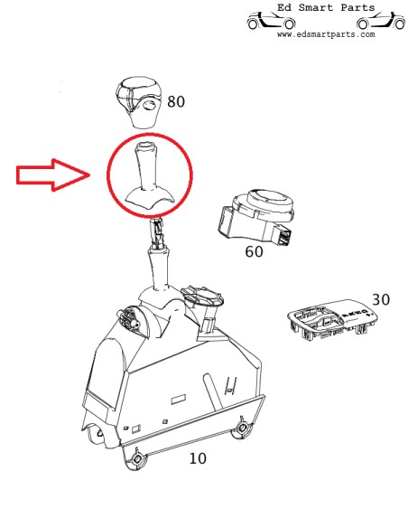 Alavanca de câmbio Smart ForTwo 451 Sliding Collar versão EUA/CANADÁ A4512620023CR4A