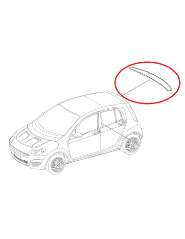 Alerón de techo trasero Brabus Smart ForFour 454 A4547900088