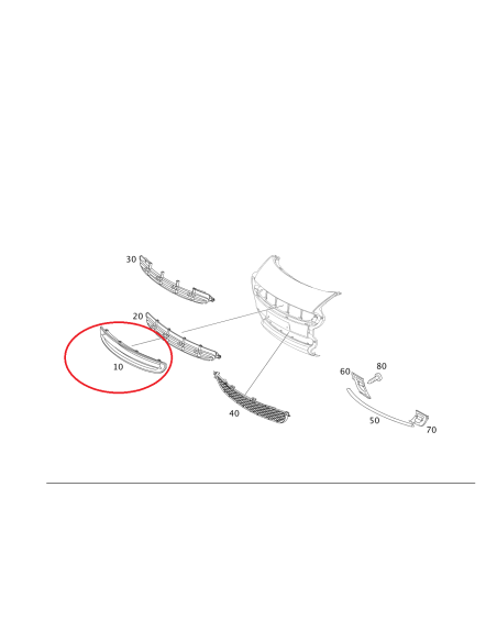 Grade frontal para Smart ForFour 454