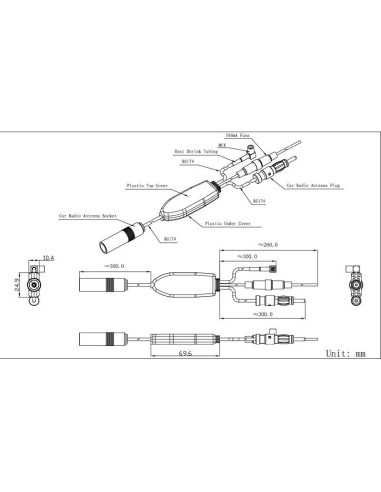 Convertitore antenna DAB da radio DAB a normale antenna FM