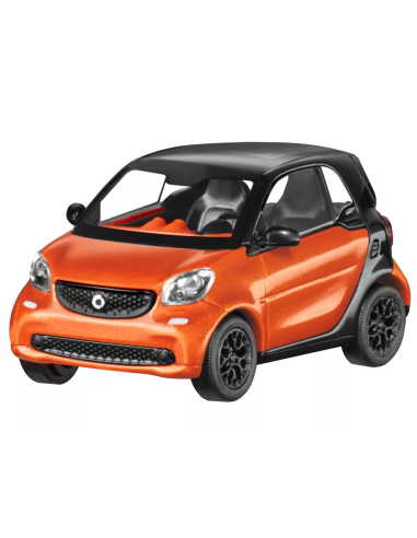 smart fortwo coupe 453, paixão preto / lava laranja 1/87