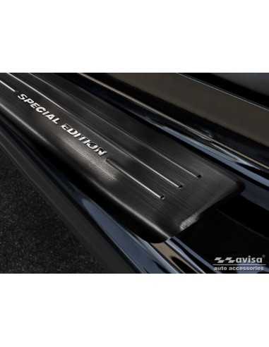 Zwarte RVS Dorpelbeschermers geschikt voor Smart ForFour 453 incl. EQ 'Special Edition' - 4-delig