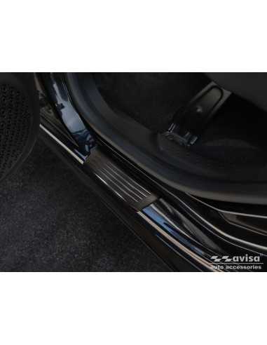 Zwarte RVS Dorpelbeschermers geschikt voor Smart ForFour 453 incl. EQ 'Special Edition' - 4-delig