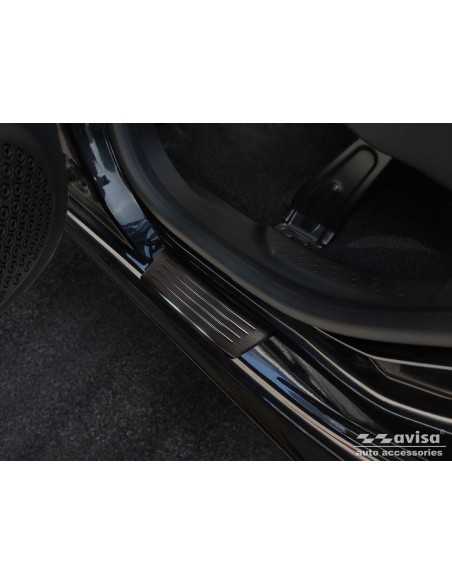 Protezioni battitacco in acciaio inox nero adatte per Smart ForFour 453 incl. EQ 'Special Edition' - 4 pezzi