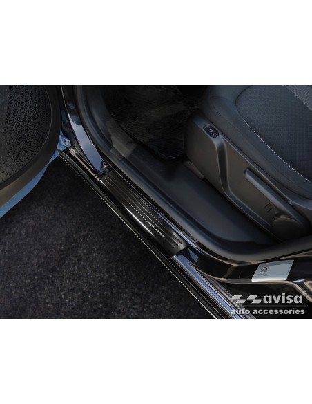 Schwarze Edelstahl-Einstiegsleisten passend für Smart ForFour 453 inkl. EQ 'Special Edition' - 4-teilig