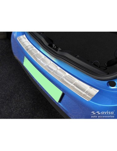 Stainless Steel Rear bumper protector suitable for Smart ForFour 453 incl. EQ 'Ribs'