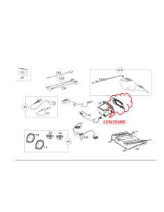 Smart ForTwo 451 modèle facelift à partir de 9-2010 cadre de montage autoradio 2X Din 2