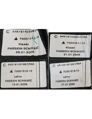 Smart Fortwo 451 Passion Sitzkissenbezüge-Set OEM