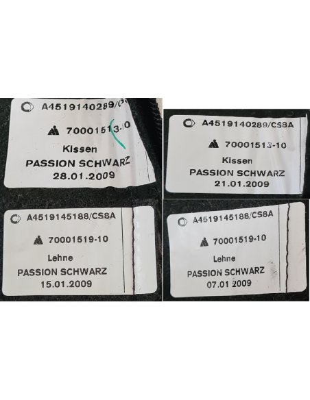 Smart Fortwo 451 Passion Stoelkussenhoezen set OEM