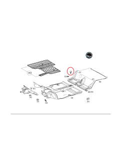 ferma tappeto originale OEM Smart Fortwo 451 per vano bagagli 2