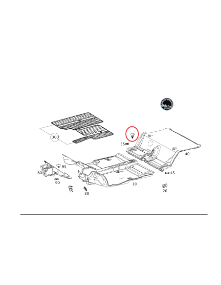retentor de carpete original OEM Smart Fortwo 451 para compartimento de bagagem retentor de carpete original OEM Smart Fortwo 451 para compartimento de bagagem