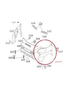 Aileron avant ou arrière gauche ou droit non peint pour Smart ForTwo 450 cabrio 2