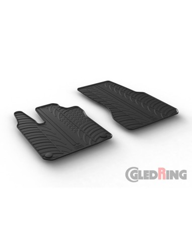 Rubber car mats set suitable for Smart ForTwo 453 2014- (only for LHD)