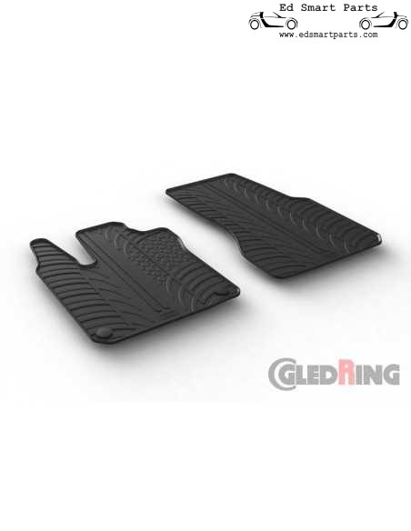 Conjunto de tapetes de borracha para carro adequado para Smart ForTwo 453 2014- (apenas para LHD)