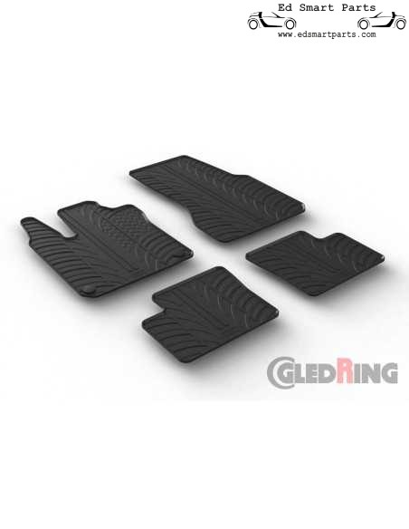 Rubber car mats set suitable for Smart ForFour 453 2014- (only for LHD)
