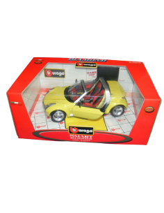 Smart Roadster Cabrio Amarelo 1/18 Bburago 2