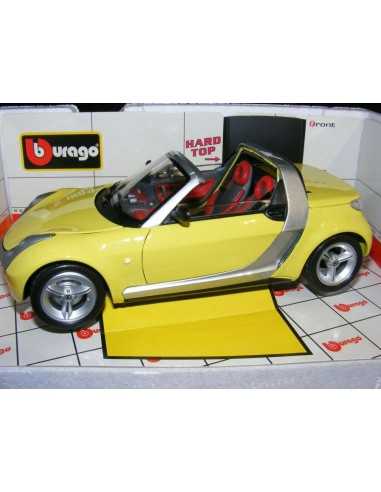 Smart Roadster Gele Cabrio 1/18 Bburago