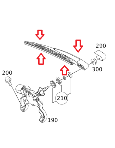 Smart Forfour 454 Rear Wiper Arm