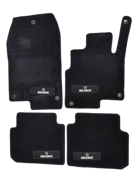 Tapis de sol Brabus RHD - Velours Smart Forfour 454 Tapis de sol Brabus RHD - Velours Smart Forfour 454