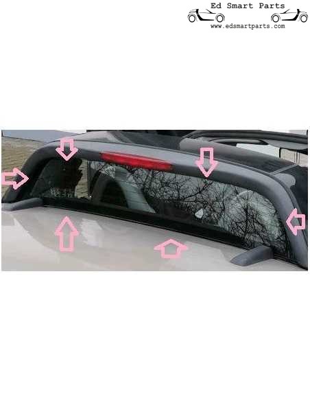janela traseira usada OEM Smart Roadster Notch