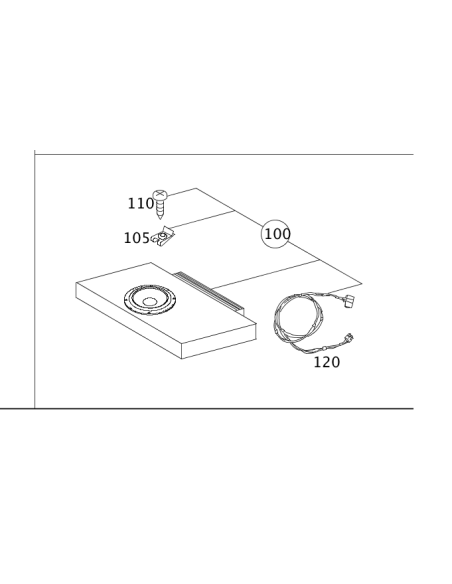 Caisson de basses OEM SMART FORTWO 450 BRABUS Q0019243V001000000