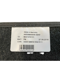 Tapete de assoalho do porta-malas Brabus Smart Fortwo 453 com costura laranja antracite 2