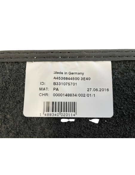 Tappetino per bagagliaio Brabus Smart Fortwo 453 Antracite cucitura arancione Tappetino per bagagliaio Brabus Smart Fortwo 453 Antracite cucitura arancione